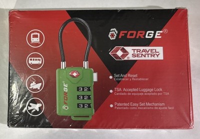 Forge Travel Sentry 4-Pack Luggage Combo Locks Green TSA21105H TSA Approved