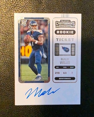 2022 Panini Contenders - Rookie Ticket RPS Malik Willis #129 (AU, RC)
