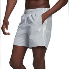 Adidas Originals Men's Adicolor 3-Stripes Primegreen Shorts Grey XL F56