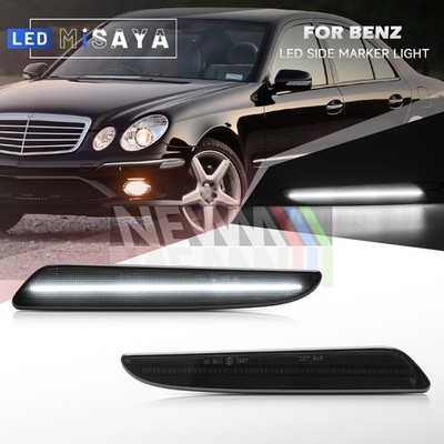 Smoked LED White Side Marker Light For 07-09 Mercedes Benz E-Class W211 Facelift