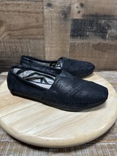 Bobs From Skechers Women  s Black Faux Leather Slip-On Flat 33943 Size 8