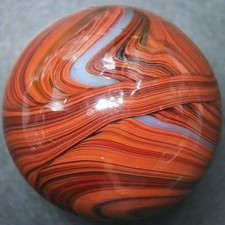 Large Vintage Christensen Agate Oxblood Brick Marble. .82