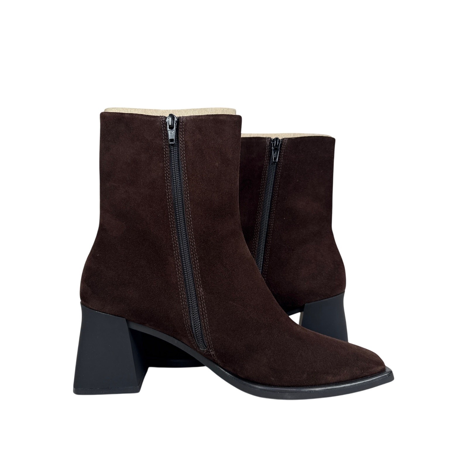Vagabond Shoemakers Hedda Bootie Womens 11 EU 41 Suede Espresso Square Toe image 4