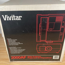 Vivitar 2000 AF Slide Projector w/ Remote, Previewer, Auto Focus  1 Slide Reel