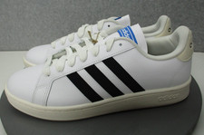 Adidas Grand Court Tennis Sneakers Shoes White Black Mens Sz 10