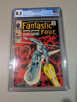 Fantastic Four #72 1968 CGC 8.5 OW/W Pages - Silver Surfer & Watcher appearance!