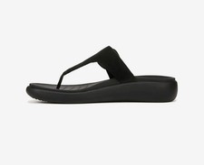 Vionic Women's Activate Recovery RX Thong Sandal Black Suede Size 8 Wide