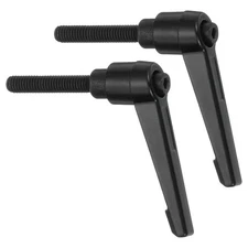 2Pcs Clamping Lever Handles, M6 x 32mm Male Thread Knobs Handle, Black
