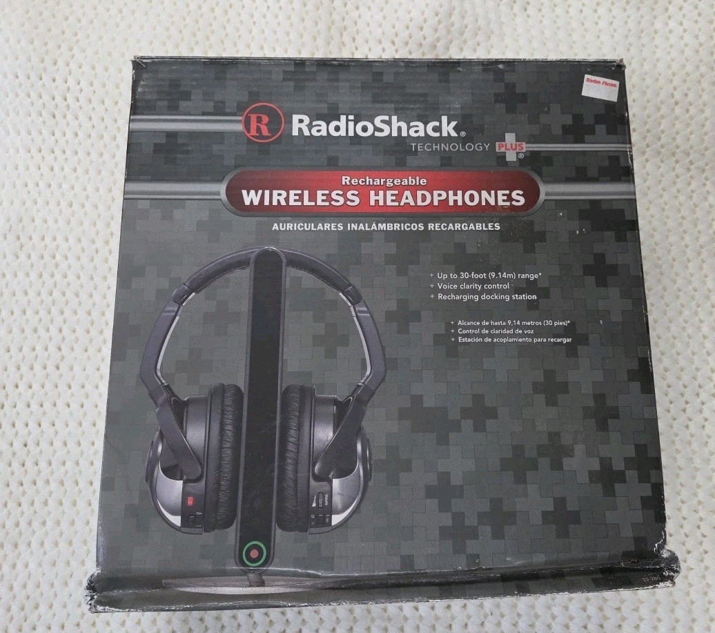 RadioShack Rechargeable Wireless Headphones Radio Shack for sale