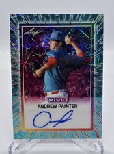 2025 Leaf Vivid Baseball Andrew Painter Phillies Teal Auto 6/10
