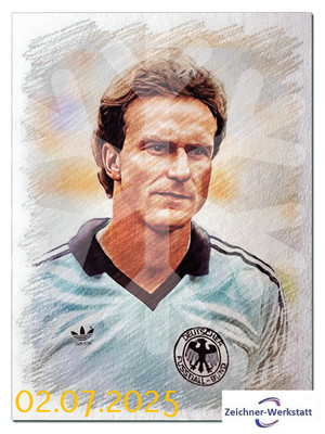 Karl-Heinz Rummenigge--93D,-- 1x Druck, 1 x Schlüsselanhänger, 1 x Postkarte