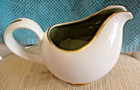 VTG Taylor Smith Taylor Celadon Green Creamer Pitcher MCM Gold trim EUC — photo 1