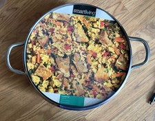 smartliving Caldero Pot Non-Stick Aluminum 2 qt Silver/Black With Lid