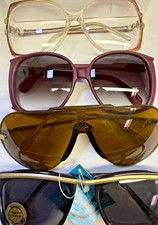 Large Frames Style Sunglasses Cat Eye Set 4 Vtg Style 70s Hippie Glasses Lot 18