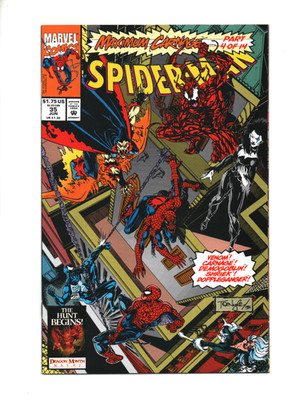 SPIDER-MAN #35 NM+ 9.6 MAXIMUM CARNAGE PT 4 VENOM BLACK CAT SHRIEK CARNAGE APP