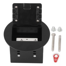 Electrical Outlet Box Kit Stainless Steel Round Recessed Floor Receptacle Du NEW
