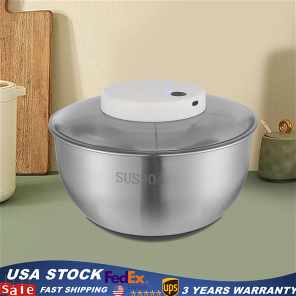 USB Rechargeable Salad Spinner, Electric Lettuce Vegetable Dryer Dehydrator
Opens in a new window or