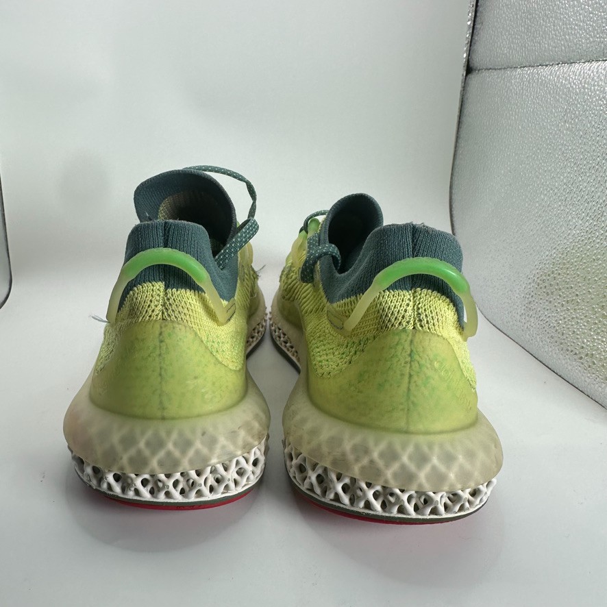 Adidas Fusio 4D Primeknit Shoes Mens 9.5 Frozen Yellow Green 
