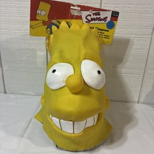 Vintage 2002 Bart Simpson Adult Vinyl Mask Disguise Inc No. 2049-06 NOS NWT