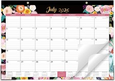 2026-2027 Desk Calendar - July 2026 to December 2027, Black  2026-2027  