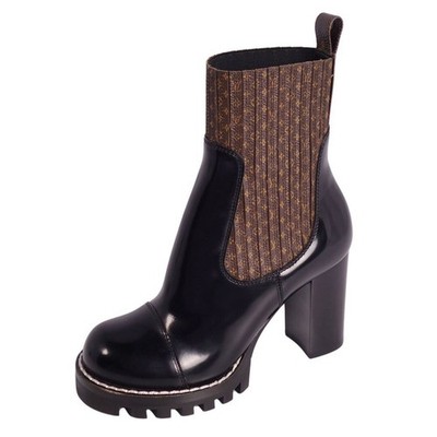 Louis Vuitton BOOTS Star Trail Line Nano Monogram Womens 35.5 Used MOLO-0