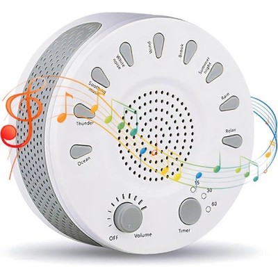White Noise Gerät Mit 9 Naturgeräuschen Automatischer Timer USB/Batterie Neu