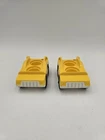 Vintage Little People Double Seat 2 Passenger Yellow Cars Lot Of 2 White Base