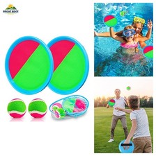 Toss and Catch Ball Game 2 Paddles 2 Balls Outdoor Fun for Kids Ages 3-12