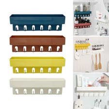 Space Saving Kitchen Wall Shelf Organizer with Hooks Spice Storage
