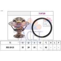 Thermostat KüHlmittel Facet 7.8945 Made In Italy - Oe Equivalent FüR Audi Seat