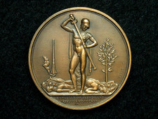 MEDAILLE BRONZE ANDRIEU.F. (corne) 41mm - NAPOLÉON 1807 - BATAILLE