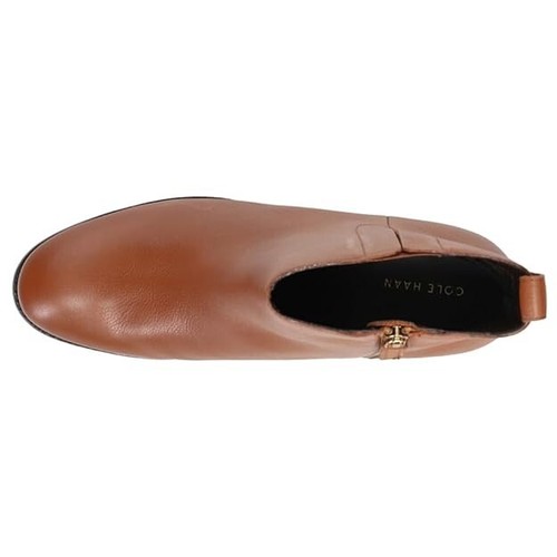 Cole Haan Ankle Adrien Bootie Women's Size 11 British Tan Leather Block Heel - Picture 4 of 5