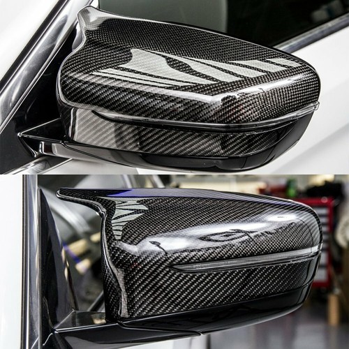 Side Mirror Cover Cap Assembly Real Carbon Fiber For 2017~22 BMW G20 G21 G22 G30 - Picture 2 of 10