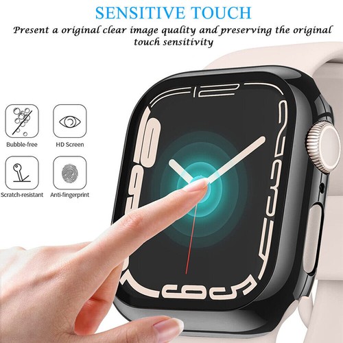 For Apple Watch Series 7 45MM Case Cover+3D Full Tempered Glass Screen Protector - Picture 56 of 74