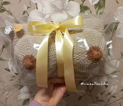 Chest pillow,nipples, travel pillow, women's breasts, funny gift - Imagen 4 de 13