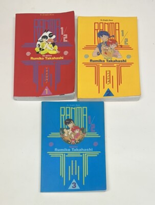 Ranma 1/2 Viz Graphic Novels Lot of 3 Volumes 1, 2, and 3