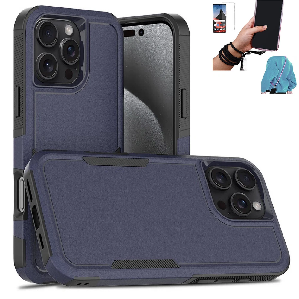 Rugged Hybrid Grip Case for iPhone 16 Pro 6.3 Inch
