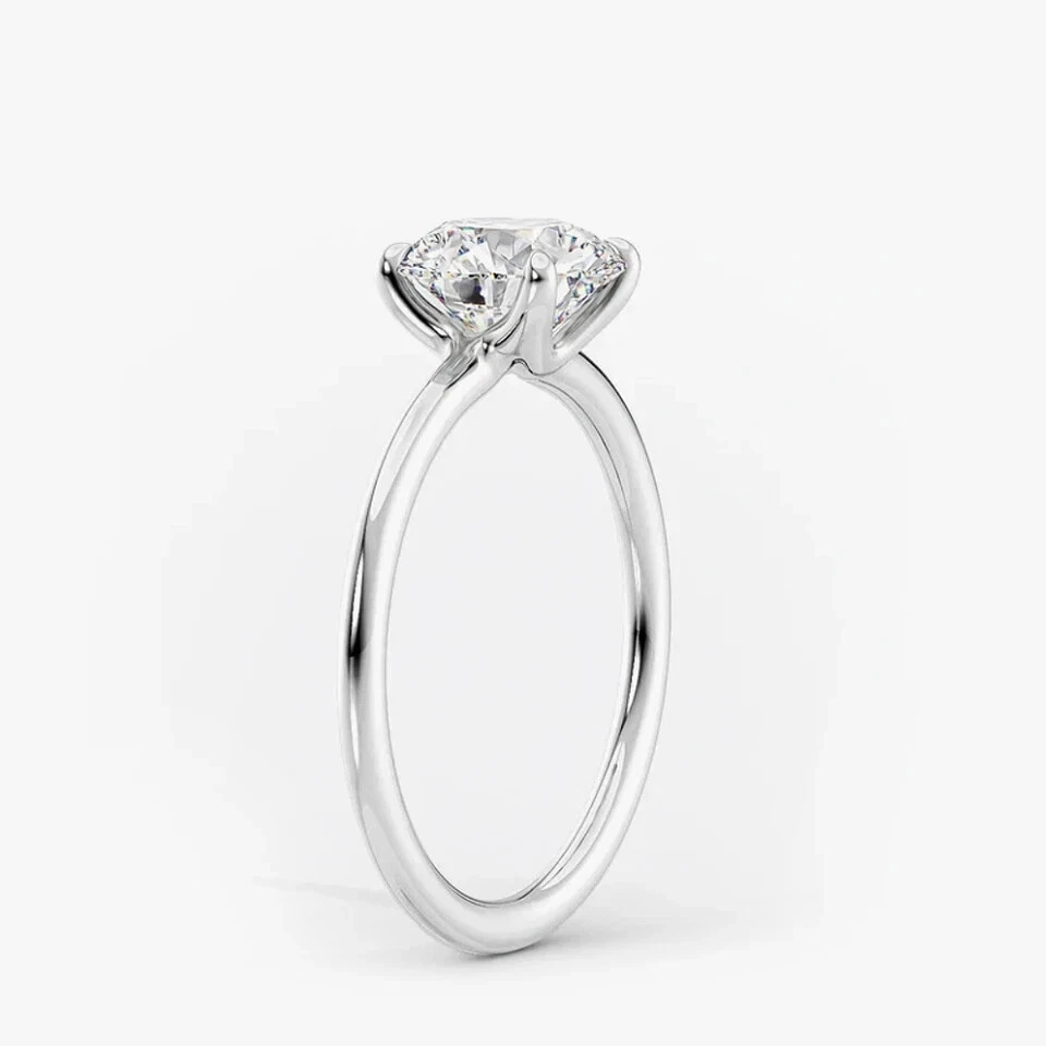 1.00 Ct Cushion Cut Lab Created Diamond Wedding Ring 14k White Gold - Image 2 of 4