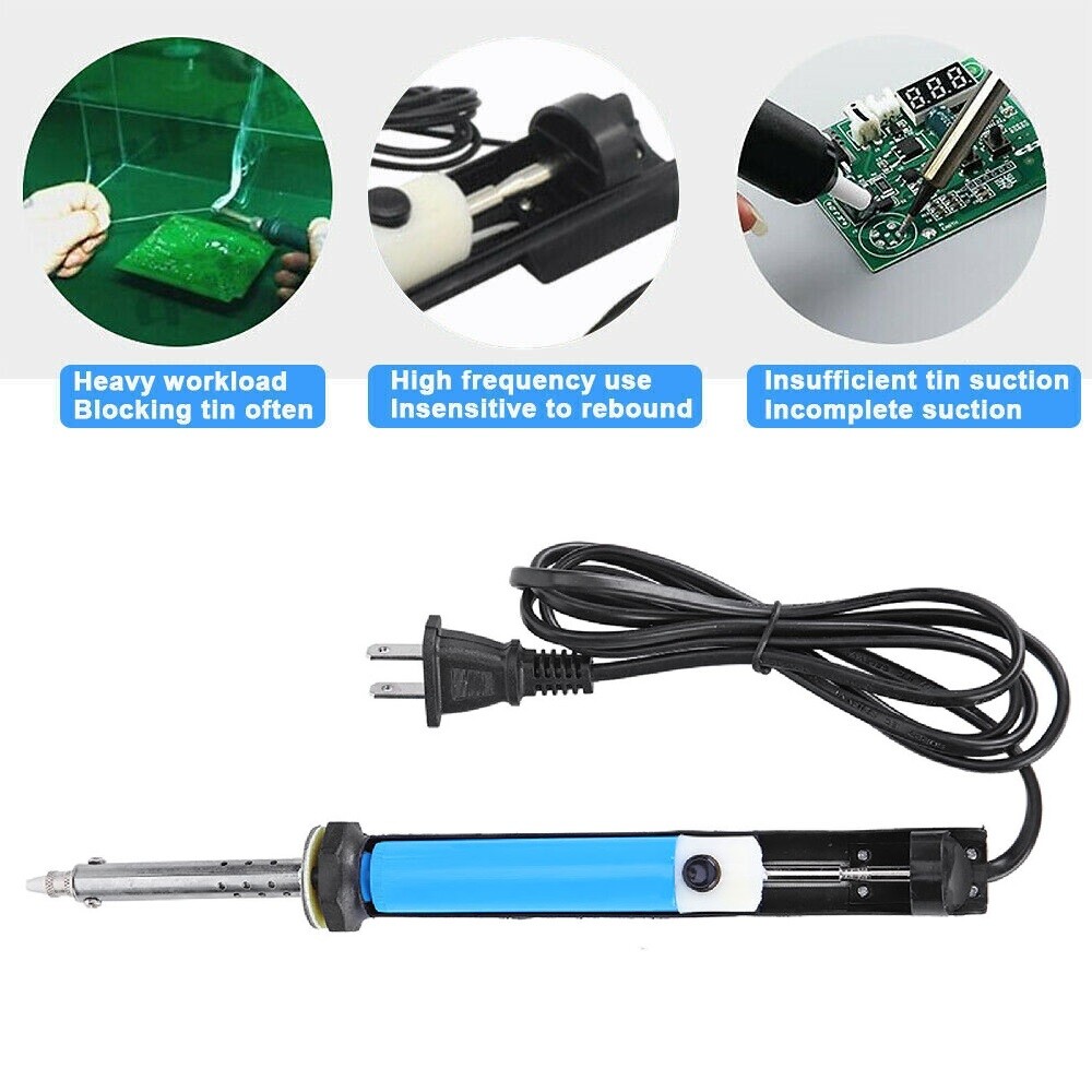 Electric Vacuum Solder Sucker Desoldering Suction Pump Iron Gun Drill