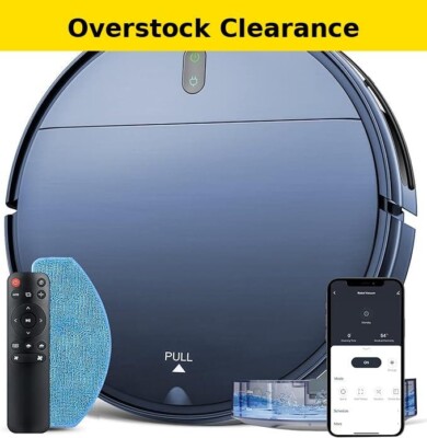 ZCWA Robot Vacuum & Mop Combo WiFi/App/Alexa (New but Slightly Damaged Box)