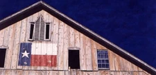 Lone Star Blue by Howard Eberle Texas Old Barn Western Paper Art Print 8x16