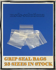 Clear GRIP SEAL BAGS Re-Sealable Plastic Polythene ZIP LOCK Pouches ALL SIZES