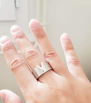 Bague en argent avec prassiolite, taille 62-63 - Canada