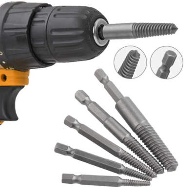 5pc Hexagonal Shank Broken Head Screw Extractor Screw Broken Head Screwdriver fo