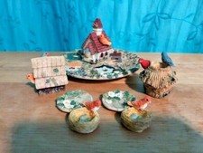 POPULAR IMPORTS MINIATURE TEA SET BIRD HOUSES 10 PCS NIB