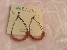 Barse Genuine Stone Beaded Dangle Earrings  N...