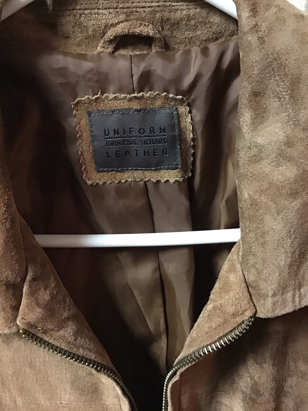 Uniform John Paul Richard Leather Jacket, Brown, Size… Gem