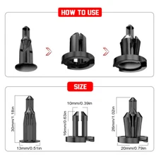 100PCS Bumper Fender Clip Retainer Fastener Rivet Screw For Honda