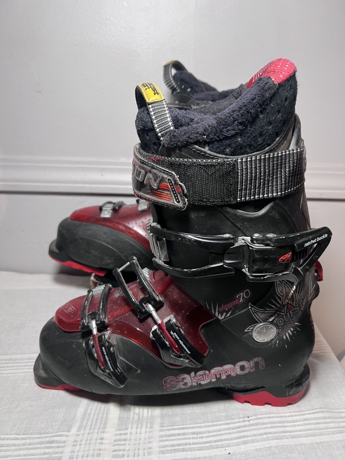 Scarpone da sci Salomon Energyzer 70 Quest Access X70 da uomo taglia 27 27 5 rosso nero