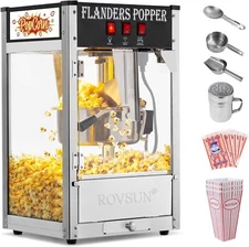 Commercial Quality Bar Theater Style Popcorn Popper Machine 8 oz Popcorn Maker